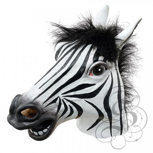 Latex Zebra Mask Animal Overhead Party Mask